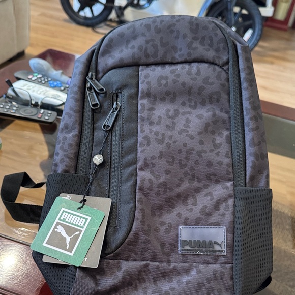 PUMA Charcoal Leopard Men's Backpack - Picture 1 of 4